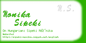 monika sipeki business card